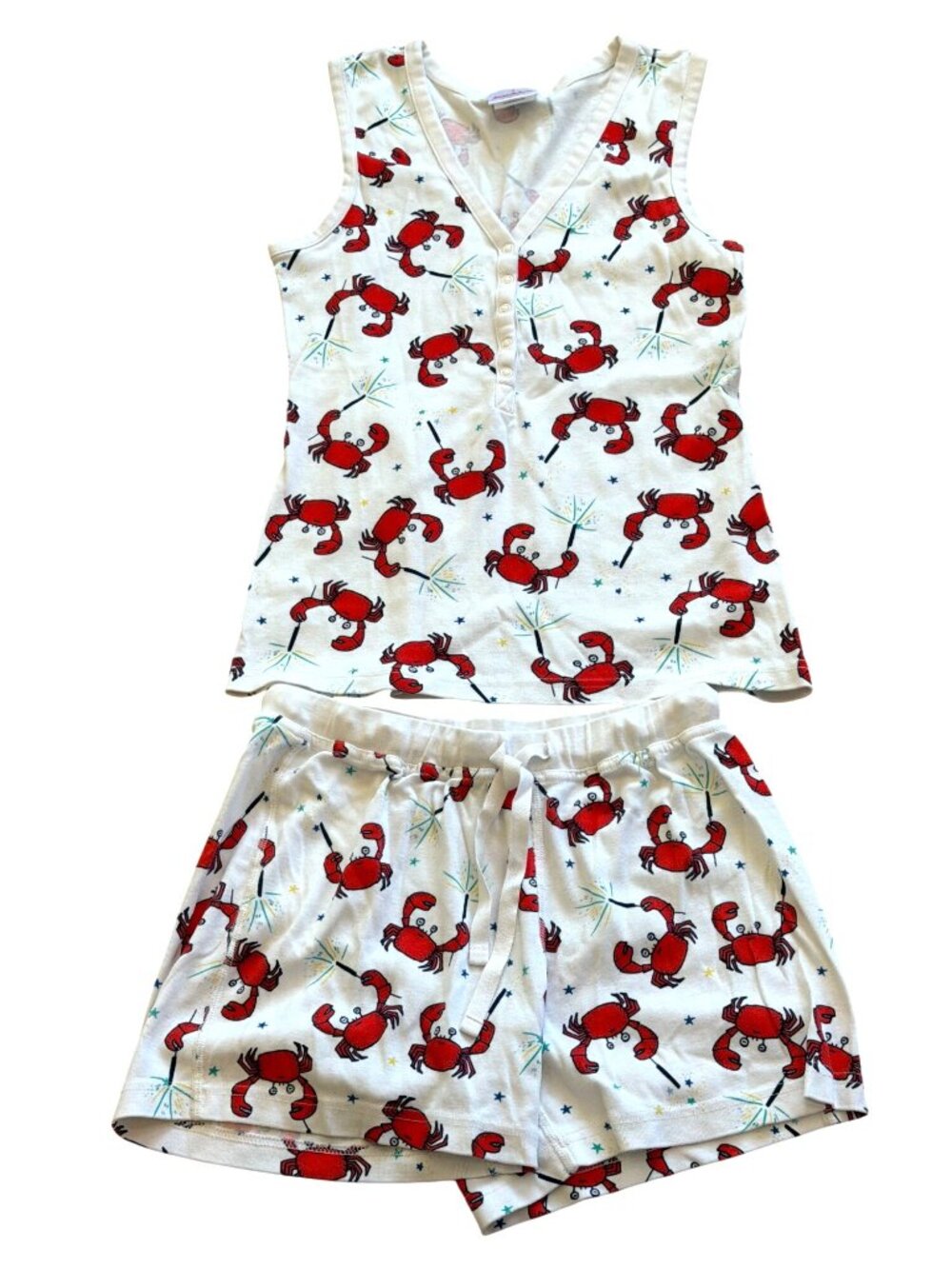 Hanna Andersson organic cotton pajama set Small Lobster Coastal Rare - Picture 3 of 14